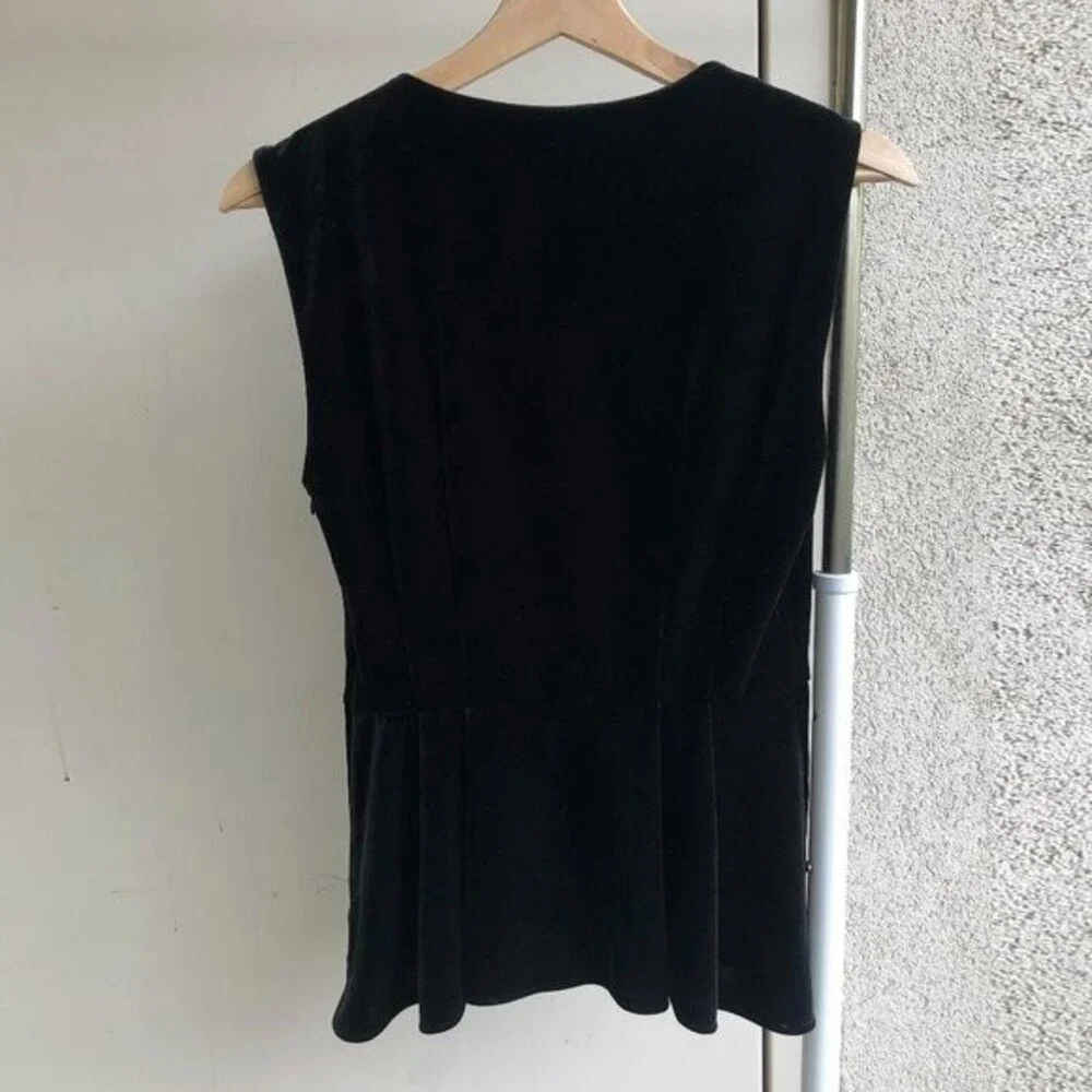 Zara Woman Black Velvet Top Size XS - Picture 6 of 9